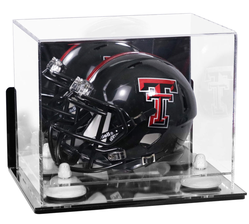 Mini/Miniature Football Helmet (not Full Size) Display Case - Mirror Wall Mounts (A003/V45)