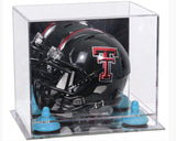 Mini/Miniature Football Helmet (not Full Size) Display Case - Mirror no Wall Mounts (A003/V45)