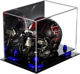 Mini/Miniature Football Helmet (not Full Size) Display Case - Mirror no Wall Mounts (A003/V45)