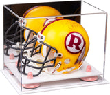 Mini/Miniature Football Helmet (not Full Size) Display Case - Mirror no Wall Mounts (A003/V45)