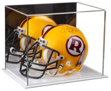 A003 Versatile Mirror White Double Sheet Football Helmet 8.25x6x6.75 Display Case