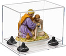 Clear acrylic display case for collectibles and memorabilia