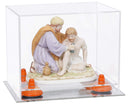 Clear acrylic display case for collectibles and memorabilia
