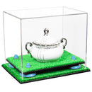 Clear acrylic display case for collectibles and memorabilia