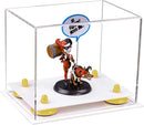 Clear acrylic display case for collectibles and memorabilia