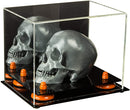 Clear acrylic display case for collectibles and memorabilia
