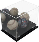 Clear acrylic display case for collectibles and memorabilia