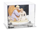 Clear acrylic display case for collectibles and memorabilia