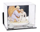 Clear acrylic display case for collectibles and memorabilia