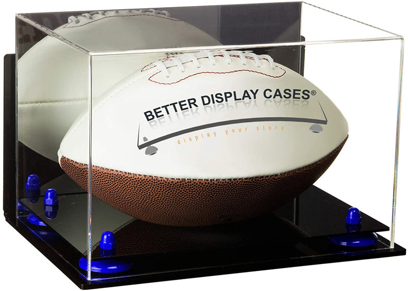 Full Size Football Display Case Horizontal - Mirror Wall Mounts (B41/A004)