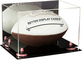 Full-Size Football Display Case Horizontal - Mirror No Wall Mounts (B41/A004)