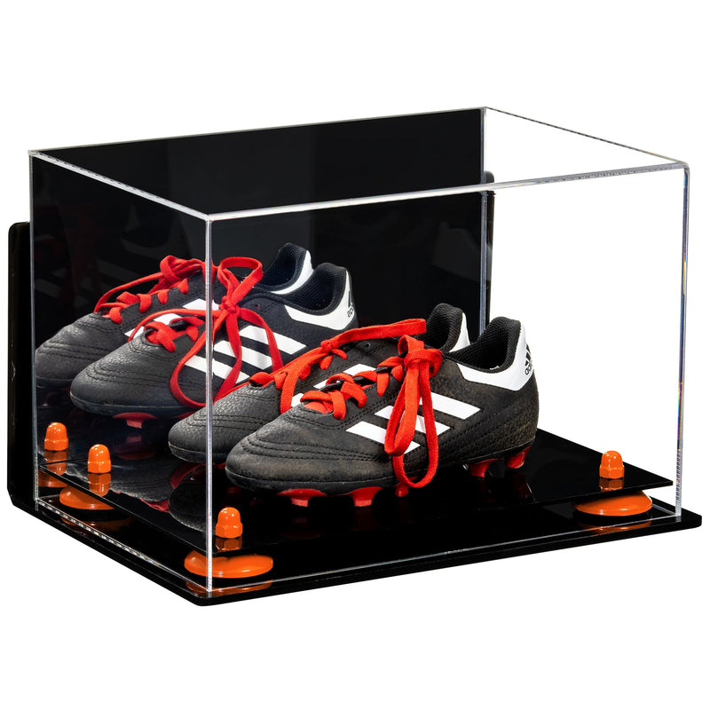 Acrylic Kids Shoes Display Case 12 x 8.25 x 8 - Mirror Wall Mounts (A004/V41)