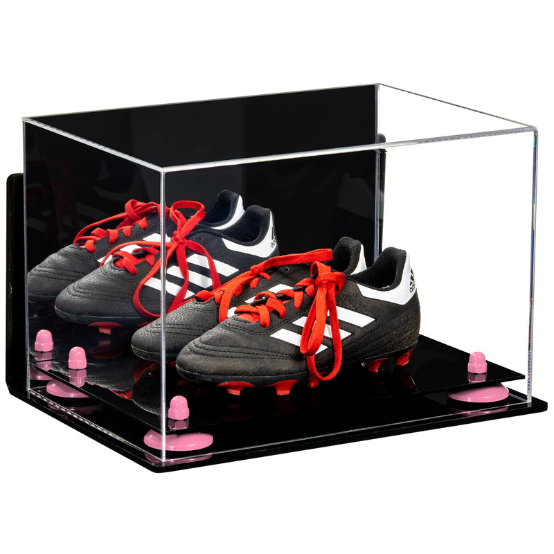 Acrylic Kids Shoes Display Case 12 x 8.25 x 8 - Mirror Wall Mounts (A004/V41)