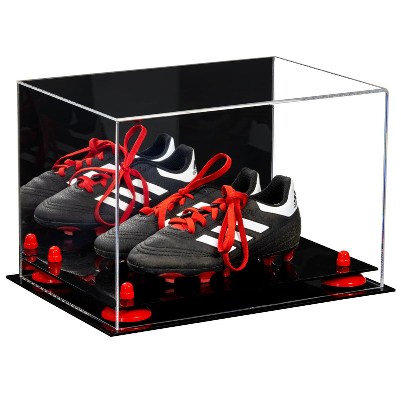 Acrylic Kids Shoes Display Case 12 x 8.25 x 8 - Mirror Wall Mounts (A004/V41)