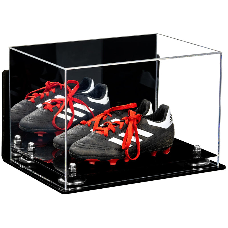 Acrylic Kids Shoes Display Case 12 x 8.25 x 8 - Mirror Wall Mounts (A004/V41)