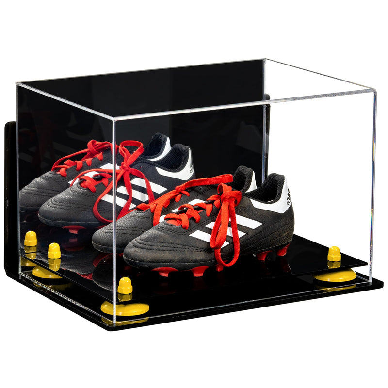 Acrylic Kids Shoes Display Case 12 x 8.25 x 8 - Mirror Wall Mounts (A004/V41)