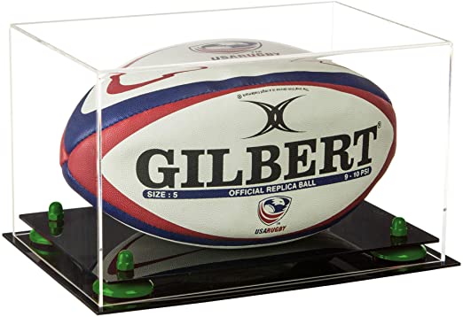Acrylic Rugby Ball Display Case - Clear (B41/A004)