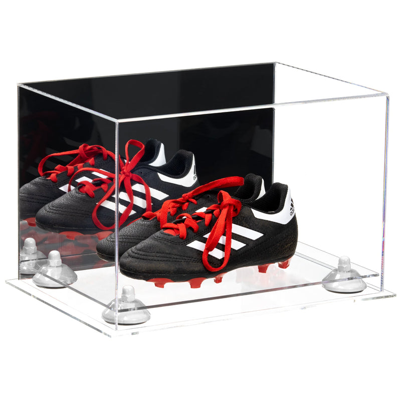 Acrylic Kids Shoes Display Case 12 x 8.25 x 8 - Mirror Wall Mounts (A004/V41)