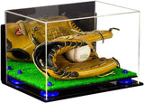 Acrylic Baseball Glove Display Case - Mirror Wall Mounts (V41/A004)