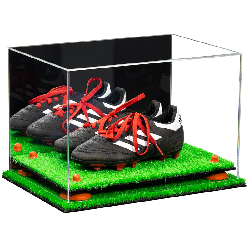 Acrylic Kids Shoes Display Case 12 x 8.25 x 8 - Mirror Wall Mounts (A004/V41)