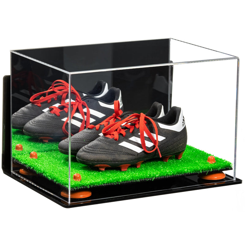 Acrylic Kids Shoes Display Case 12 x 8.25 x 8 - Mirror Wall Mounts (A004/V41)