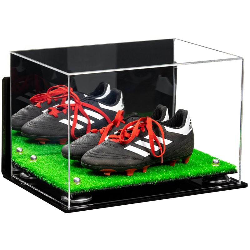 Acrylic Kids Shoes Display Case 12 x 8.25 x 8 - Mirror Wall Mounts (A004/V41)