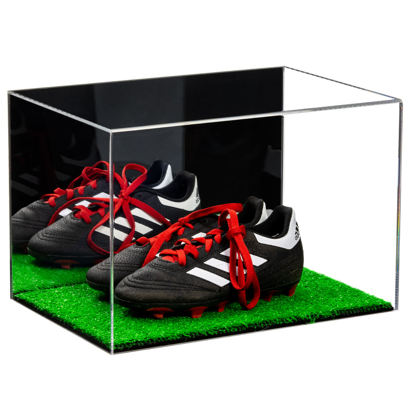 Acrylic Kids Shoes Display Case 12 x 8.25 x 8 - Mirror no Wall Mounts (A004/V41)