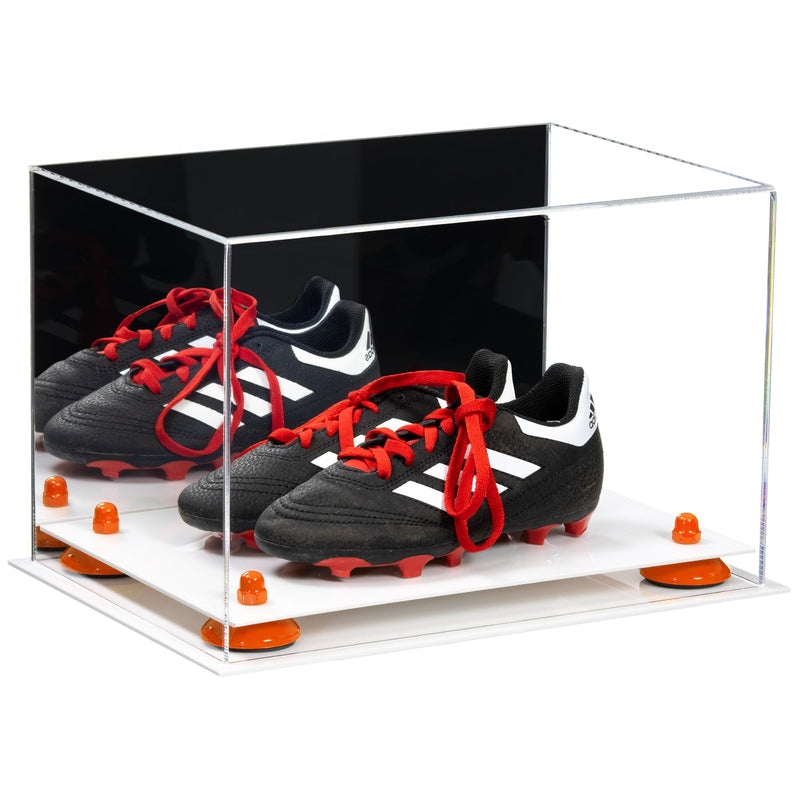 Acrylic Kids Shoes Display Case 12 x 8.25 x 8 - Mirror Wall Mounts (A004/V41)
