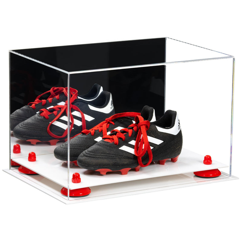 Acrylic Kids Shoes Display Case 12 x 8.25 x 8 - Mirror Wall Mounts (A004/V41)