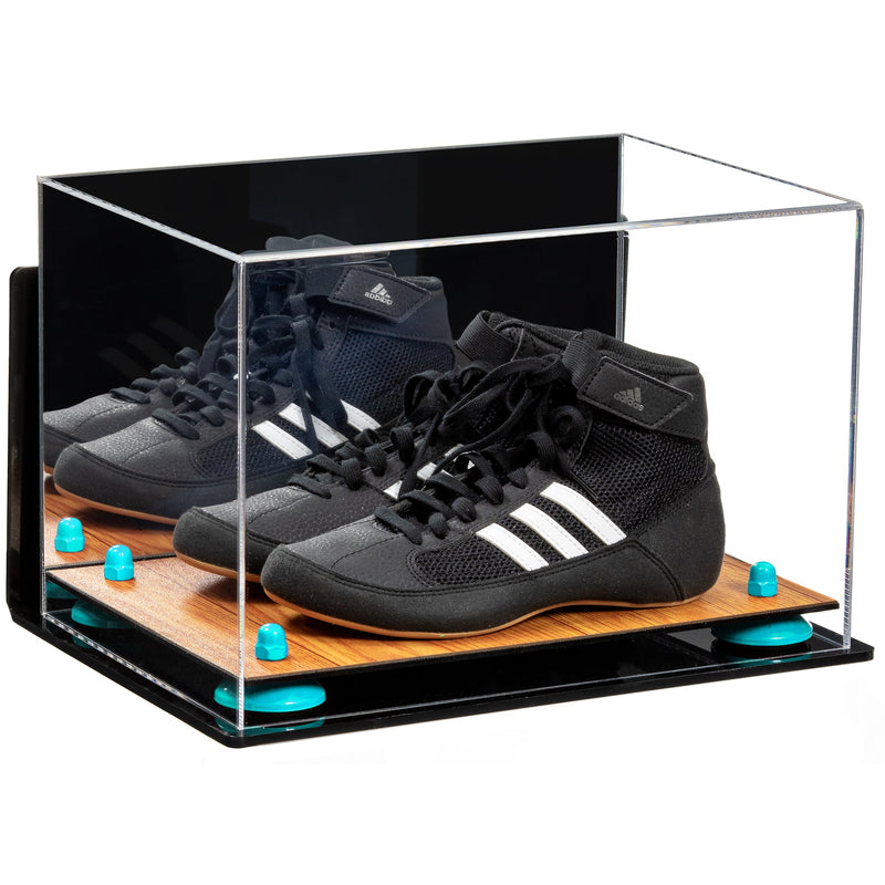 Acrylic Kids Shoes Display Case 12 x 8.25 x 8 - Mirror Wall Mounts (A004/V41)