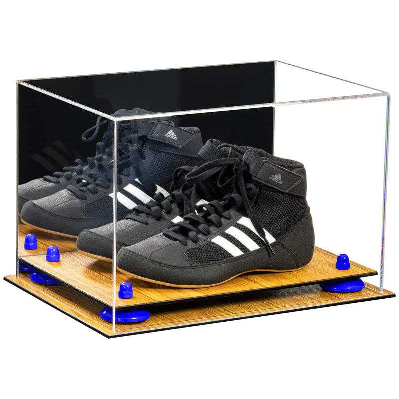 Acrylic Kids Shoes Display Case 12 x 8.25 x 8 - Mirror Wall Mounts (A004/V41)