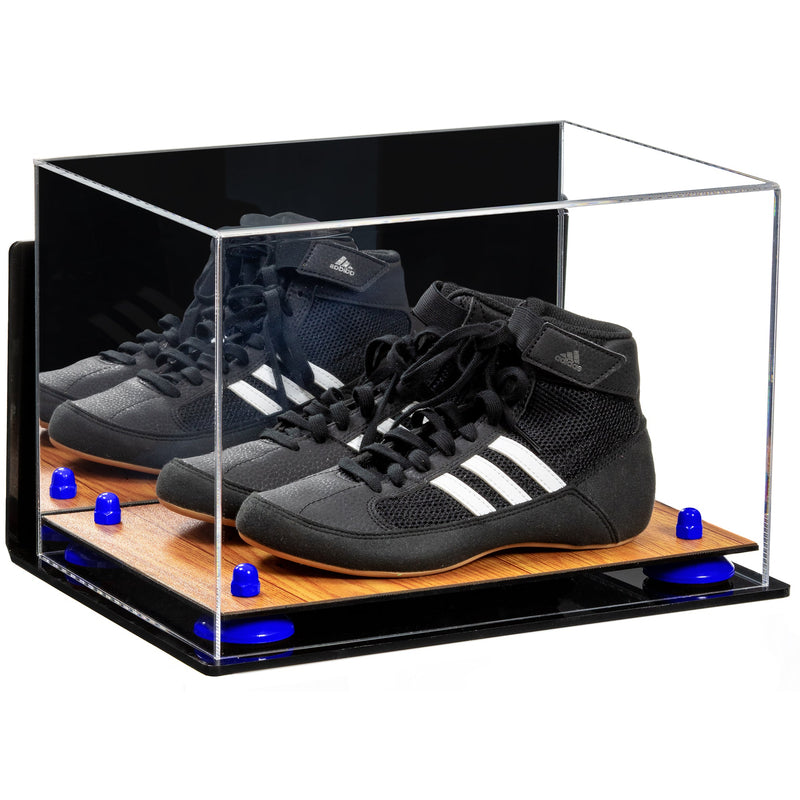 Acrylic Kids Shoes Display Case 12 x 8.25 x 8 - Mirror Wall Mounts (A004/V41)