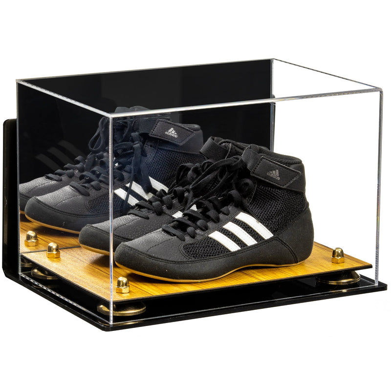 Acrylic Kids Shoes Display Case 12 x 8.25 x 8 - Mirror Wall Mounts (A004/V41)