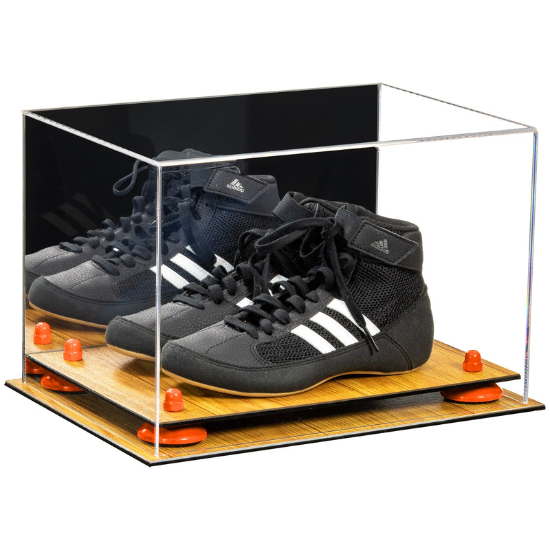 Acrylic Kids Shoes Display Case 12 x 8.25 x 8 - Mirror Wall Mounts (A004/V41)