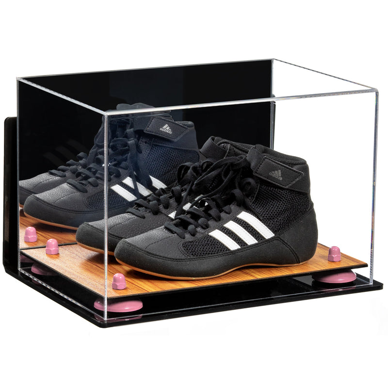Acrylic Kids Shoes Display Case 12 x 8.25 x 8 - Mirror Wall Mounts (A004/V41)