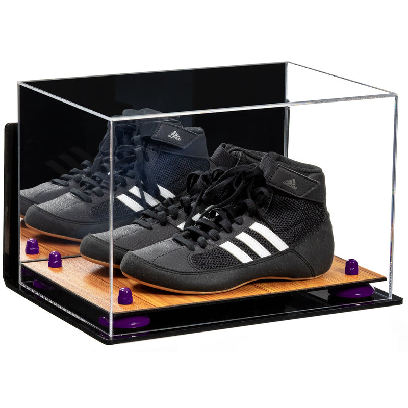 Acrylic Kids Shoes Display Case 12 x 8.25 x 8 - Mirror Wall Mounts (A004/V41)