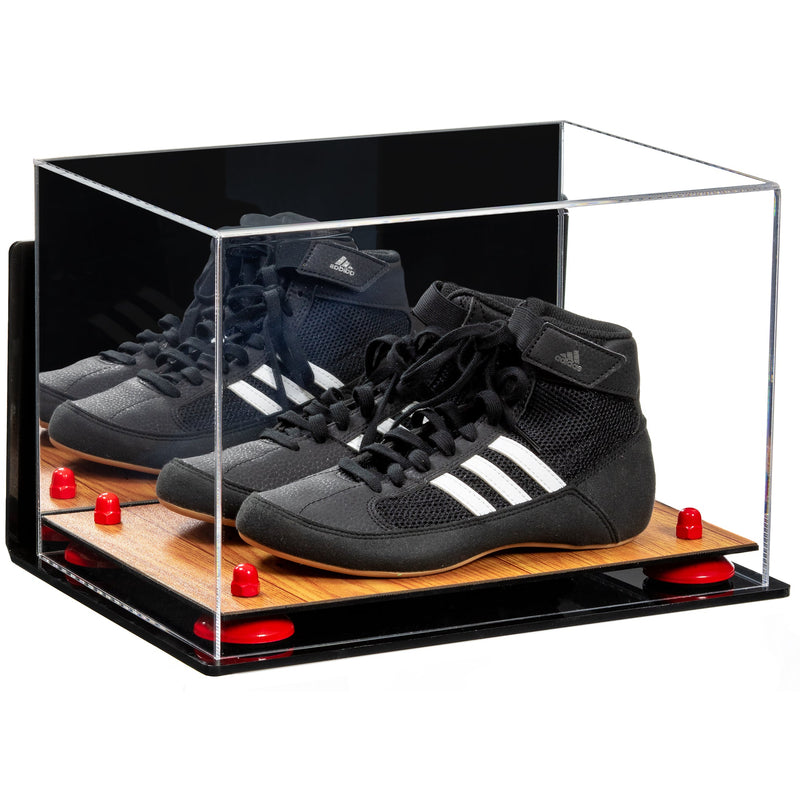 Acrylic Kids Shoes Display Case 12 x 8.25 x 8 - Mirror Wall Mounts (A004/V41)