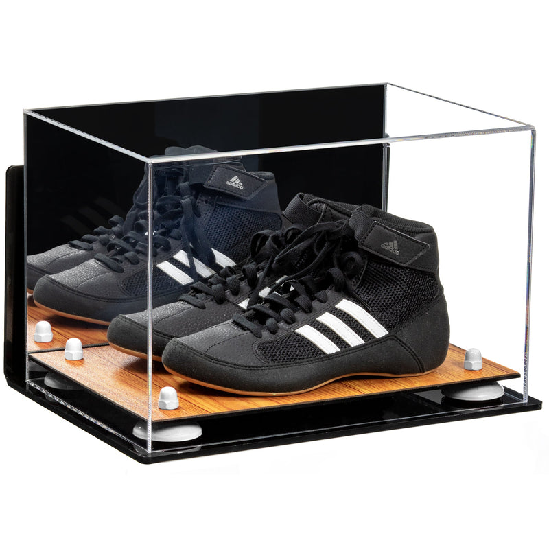 Acrylic Kids Shoes Display Case 12 x 8.25 x 8 - Mirror Wall Mounts (A004/V41)