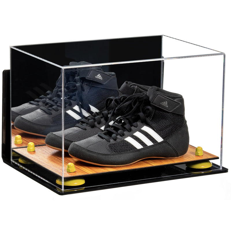 Acrylic Kids Shoes Display Case 12 x 8.25 x 8 - Mirror Wall Mounts (A004/V41)