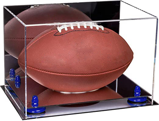 Full-Size Football Display Case Horizontal - Mirror No Wall Mount (B41/A004)