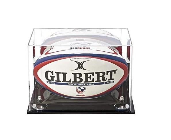 Acrylic Rugby Ball Display Case - Mirror Wall Mount (B41/A004)