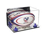 Acrylic Rugby Ball Display Case - Mirror Wall Mount (B41/A004)