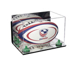 Acrylic Rugby Ball Display Case - Mirror Wall Mount (B41/A004)