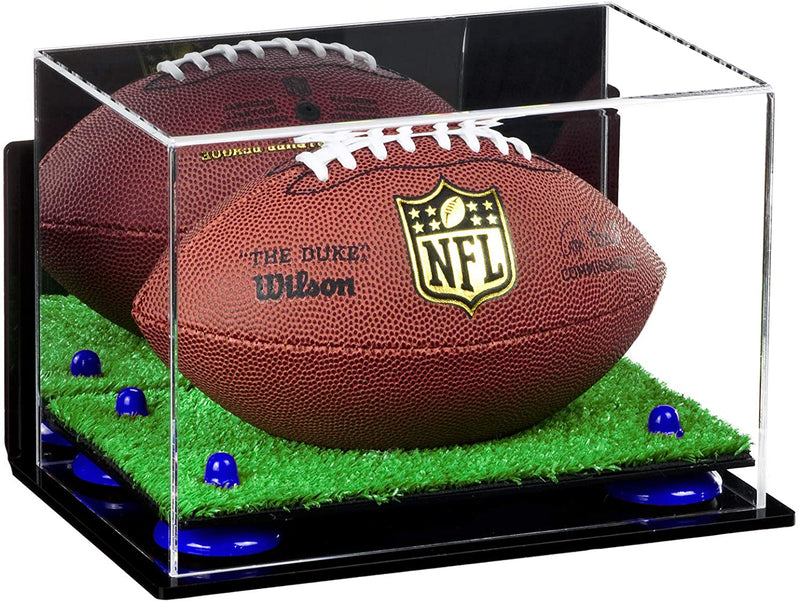 Mini/Miniature (not Full Size) Football Display Case Mirror No Wall Mounts (B43/A005)