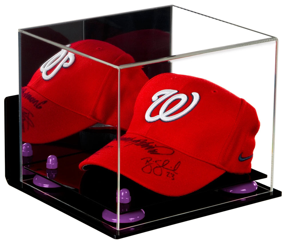 Baseball Cap Display Cases Clear, Mirror & Wall Mounts Better Display Cases