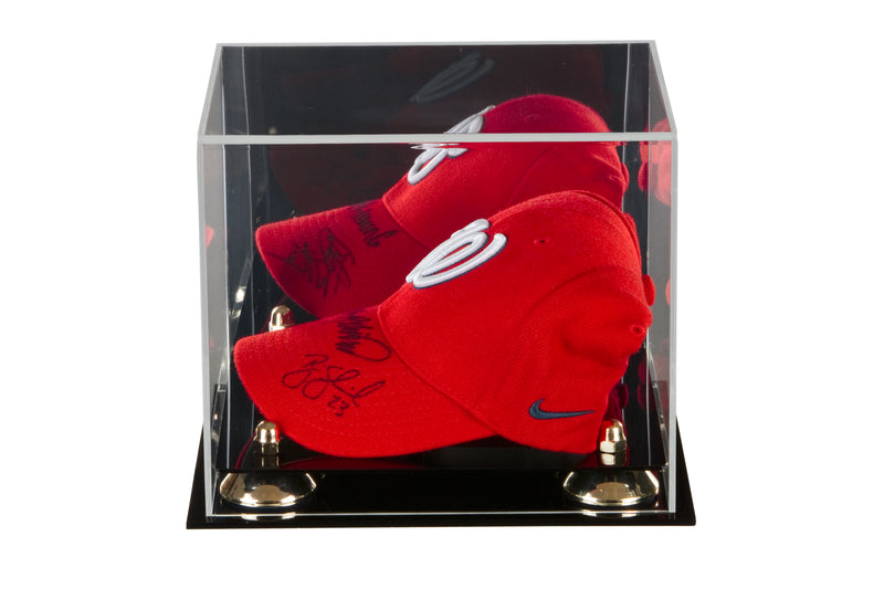 Baseball Cap<br>Display Case with<br>Mirror and Risers (A006)<br><sub>For MLB, NCAA, and more</sub>, Display Case, Better Display Cases, Better Display Cases - Better Display Cases