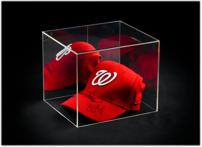 Baseball Cap<br>Display Case with<br>Mirror and Risers (A006)<br><sub>For MLB, NCAA, and more</sub>, Display Case, Better Display Cases, Better Display Cases - Better Display Cases