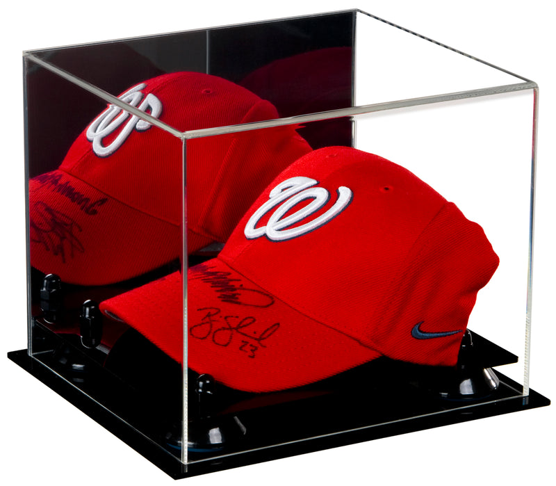 Baseball Cap<br>Display Case with<br>Mirror and Risers (A006)<br><sub>For MLB, NCAA, and more</sub>, Display Case, Better Display Cases, Better Display Cases - Better Display Cases