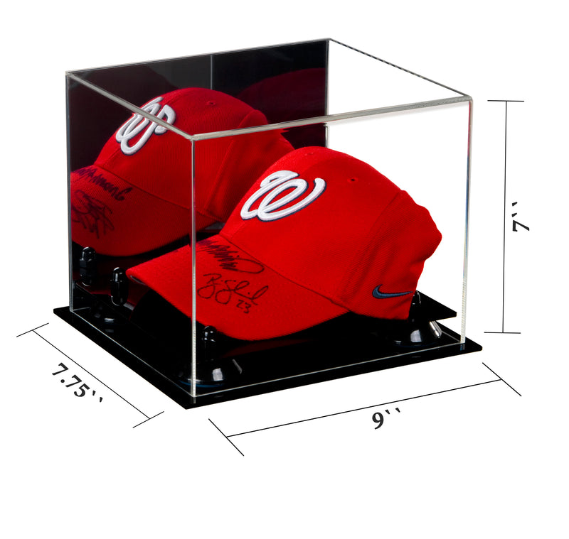 Baseball Cap<br>Display Case with<br>Mirror and Risers (A006)<br><sub>For MLB, NCAA, and more</sub>, Display Case, Better Display Cases, Better Display Cases - Better Display Cases