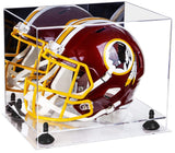 Mirror Clear Base Black Risers Helmet Display Case